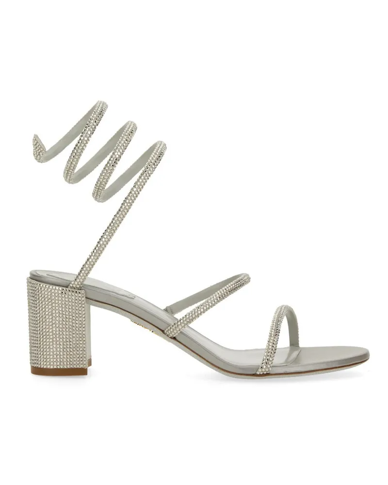 René Caovilla Cleo" Sandale mit Kristallen Silver
