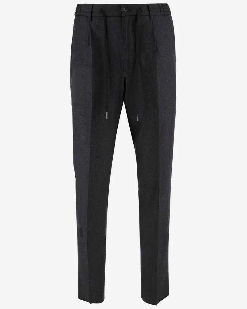 Tagliatore Stretch Wollhosen Black
