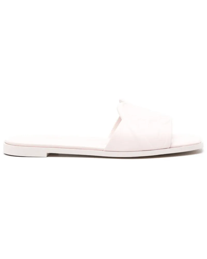 Alexander McQueen Alexander MC Queen Leder flache Sandalen Beige