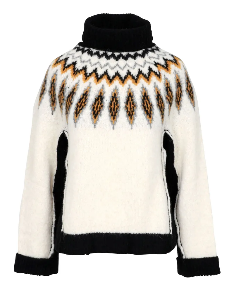 Semicouture Halbblutpullover weiß White