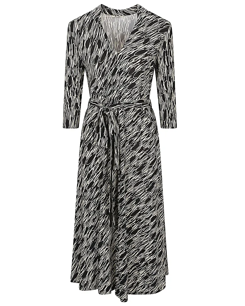 SIYU gedrucktes Midi -Kleid Multicolour