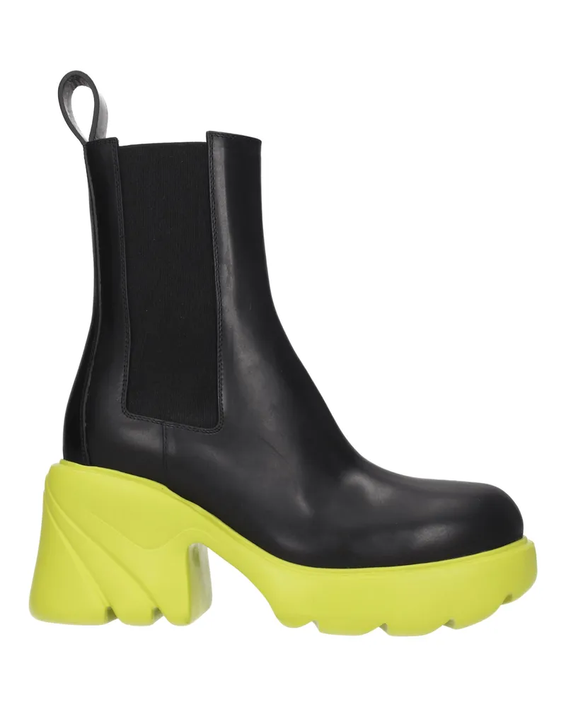 Bottega Veneta Frauen 's Lederstiefel schwarz/kiwi -