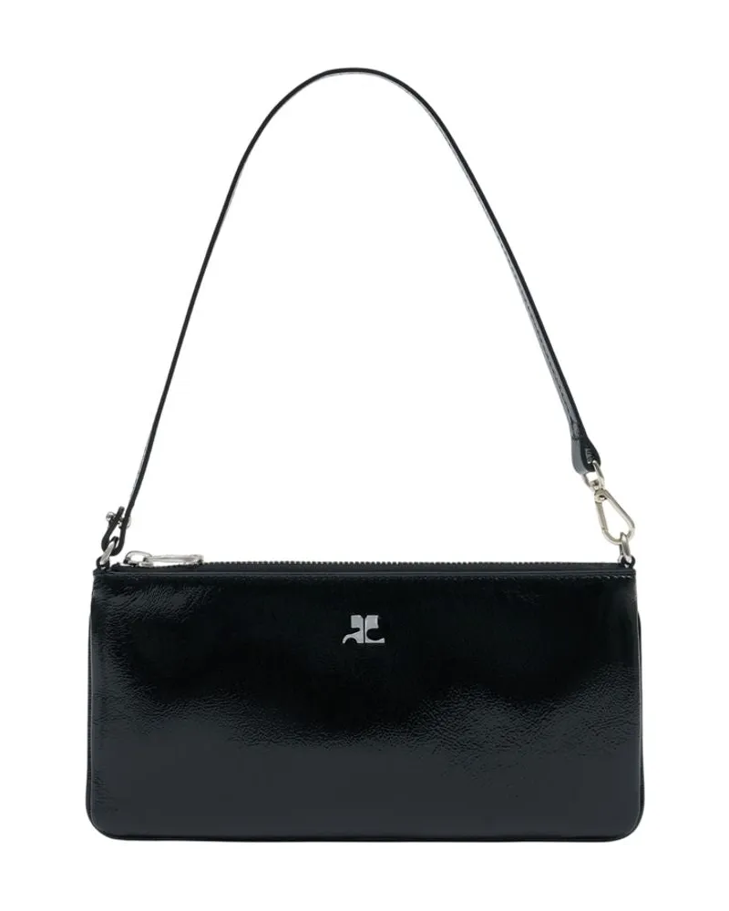 Courrèges Umhängetasche  Leder Schwarz Schwarz