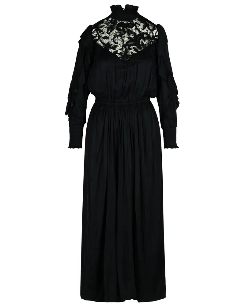 Isabel Marant Charlene' schwarzes Polyesterkleid Black