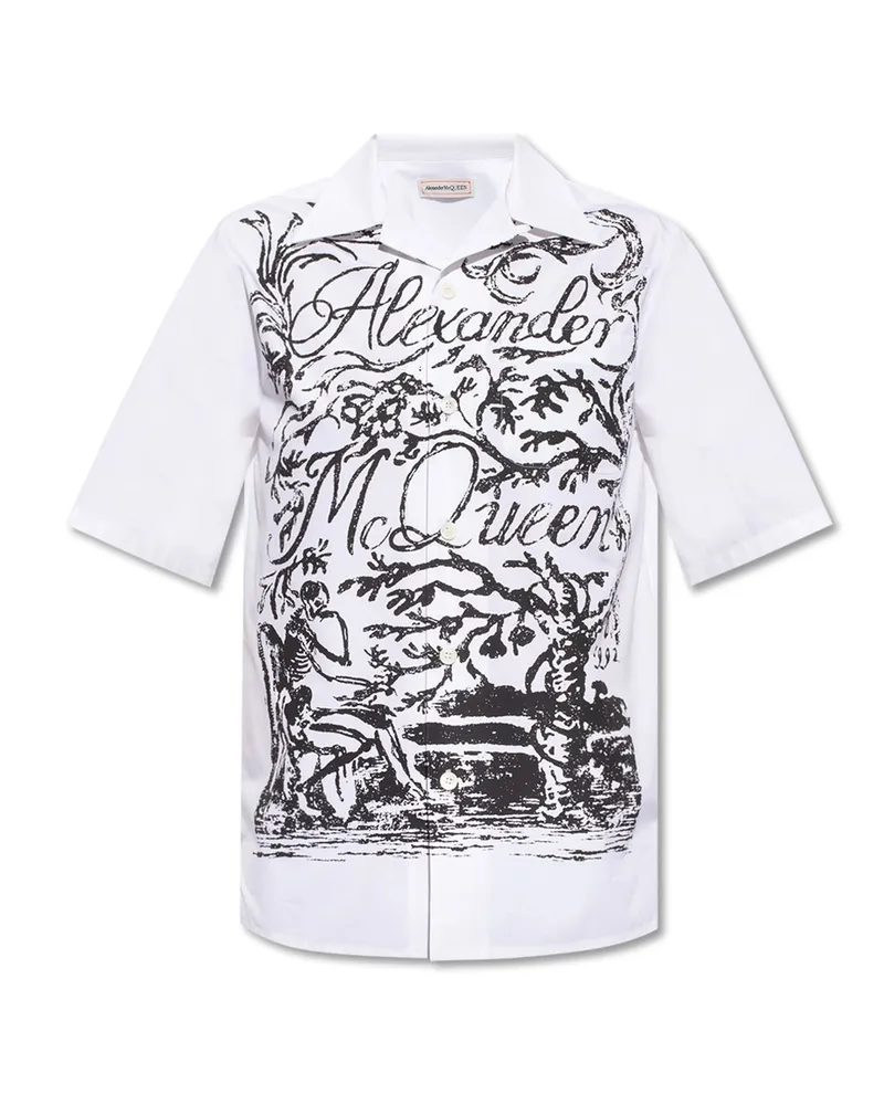 Alexander McQueen kurzarmes Hemd White