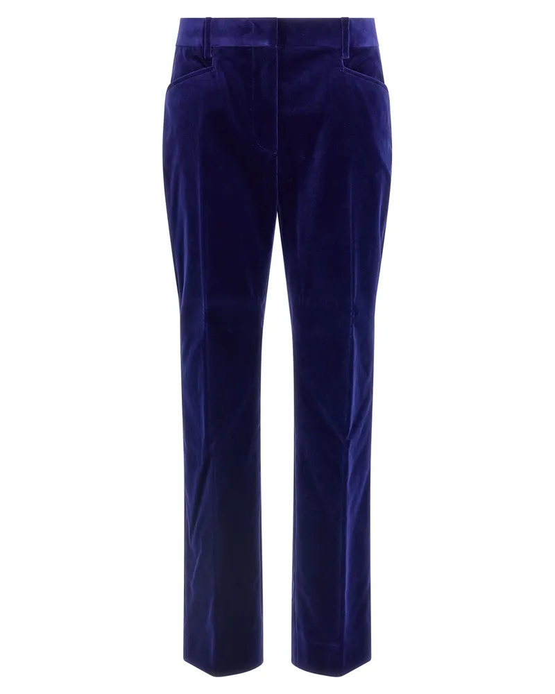 Tom Ford Velvet Hosen Blue
