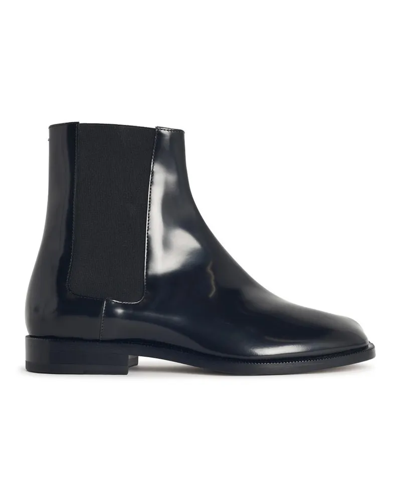 Maison Margiela Black Lear Tabi Knöchelstiefel Black