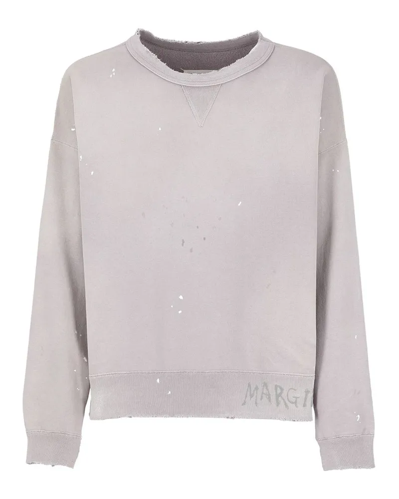Maison Margiela Cotton Sweatshirt Lilac