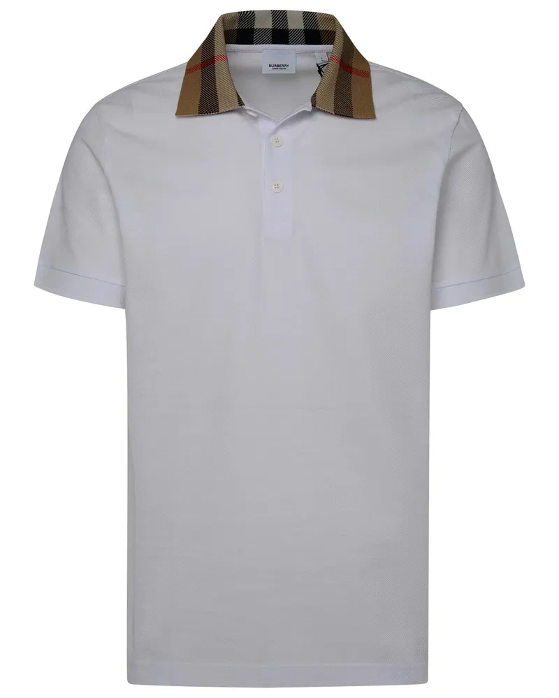 Burberry Cody White Cotton Polo -Hemd White