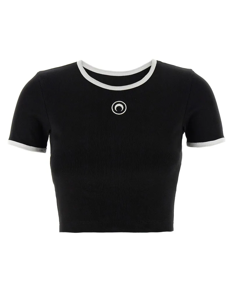 Marine Serre Moon“-Stickerei-Top White