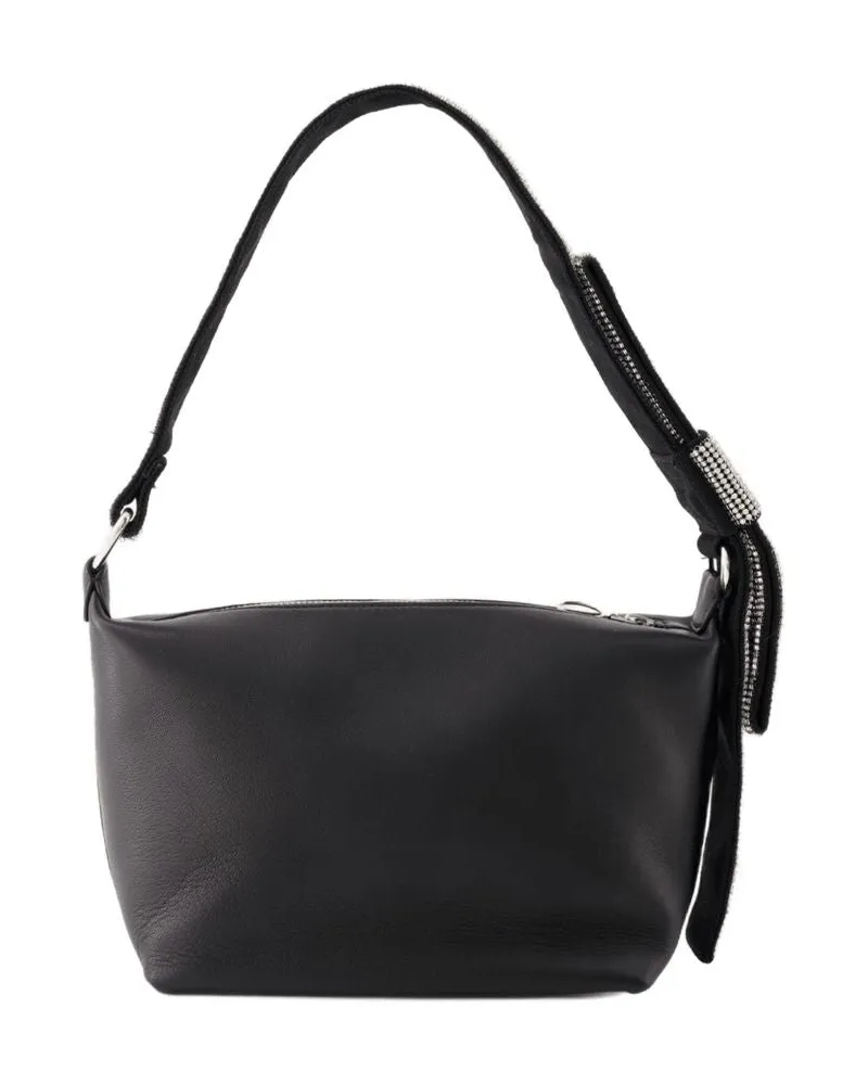 KARA Hobo Bow -Tasche  Leder schwarz Schwarz