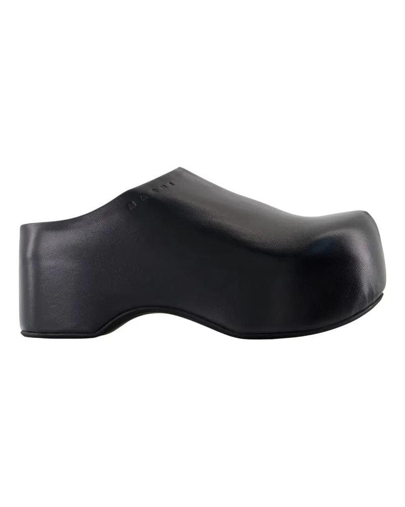 Marni Sabot Sandalen  Leder schwarz Black
