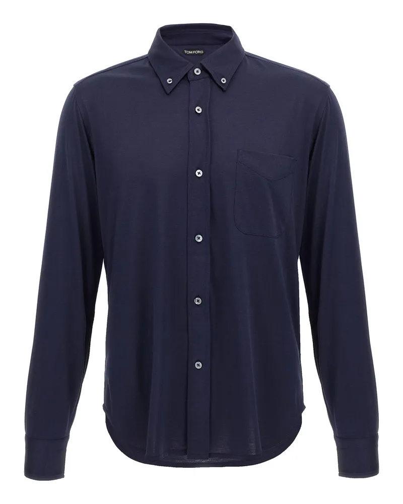 Tom Ford Button Down Shirt Blue