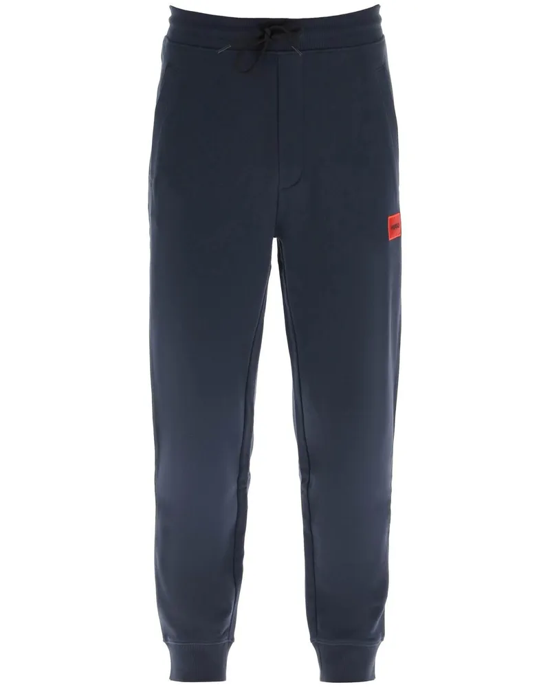 HUGO BOSS Logo Patch Jogginghose Blue