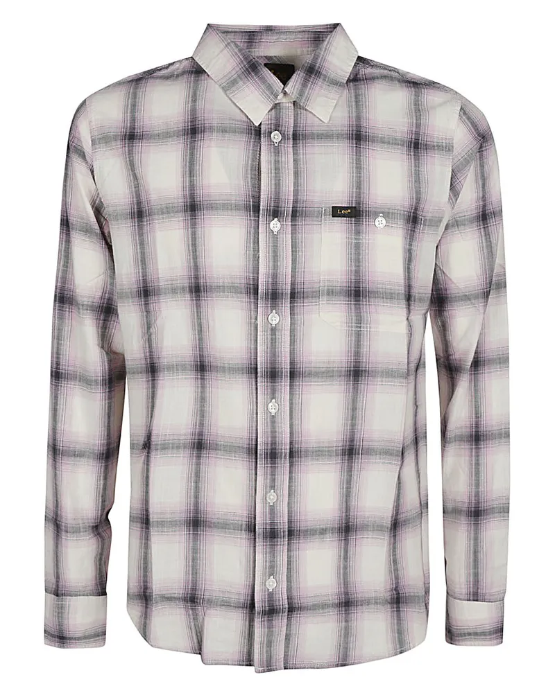 Lee Logo Langarmhemd White