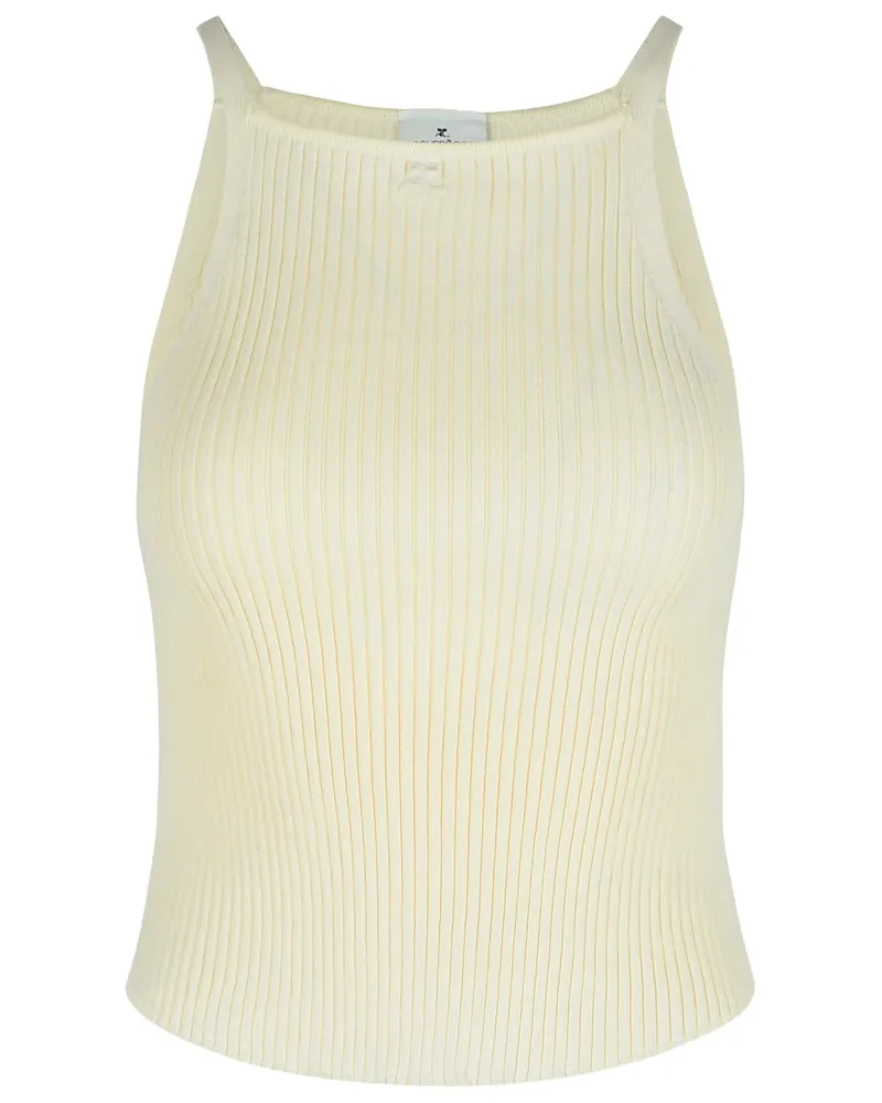 Courrèges Courreves Elfenbein Viskose -Mischung Top White