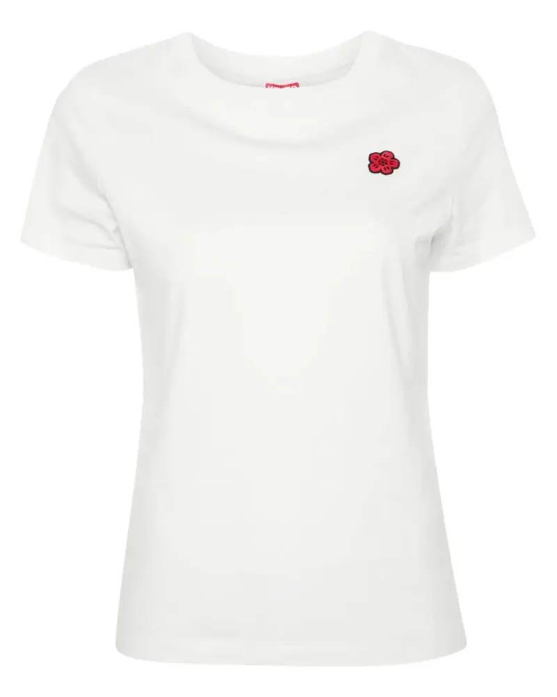 Kenzo Klassiker gesticktes T -Shirt `boke Blume White