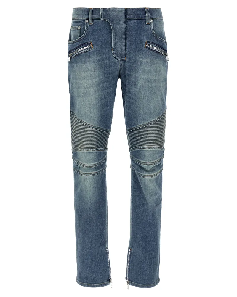 Balmain Biker' Jeans Blue