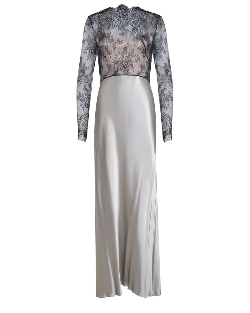 Alberta Ferretti Kleid aus Satin Black