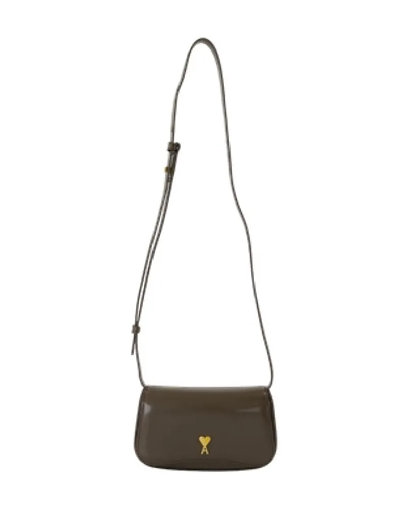 AMI Paris SAC à Bandoulière Paris Paris  Leder Khaki Khaki