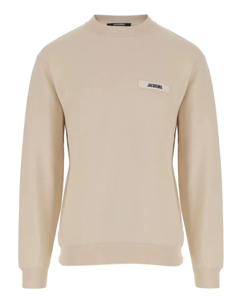 Jacquemus Das Getreide Crewneck Sweatshirt mit Logo Plaque Dark