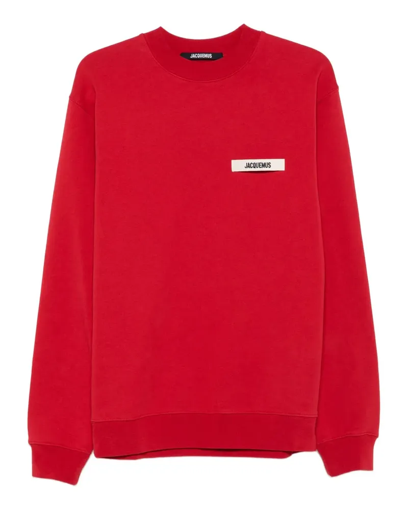 Jacquemus Das Getreide Crewneck Sweatshirt mit Logo Plaque Dark