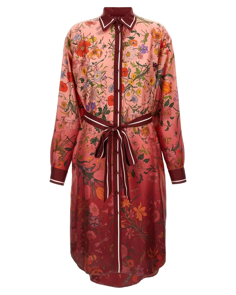 Gucci Kleid mit „Gucci Flora“-Print Multicolor