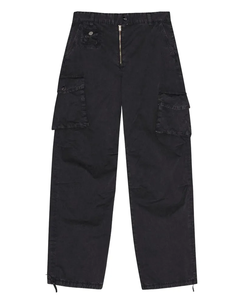 Ganni Bio -Baumwoll -Cargohose Grey