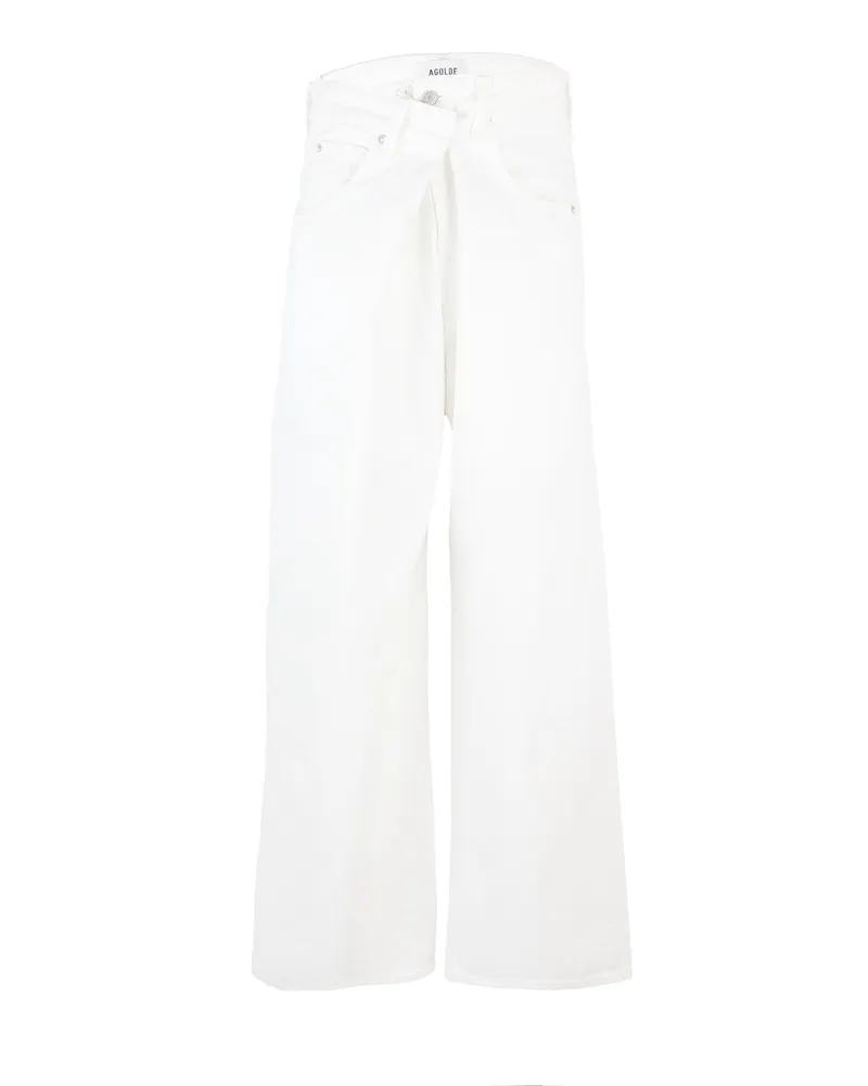 AGOLDE Jeans Ampio Vana Fold Bianco Milkshake