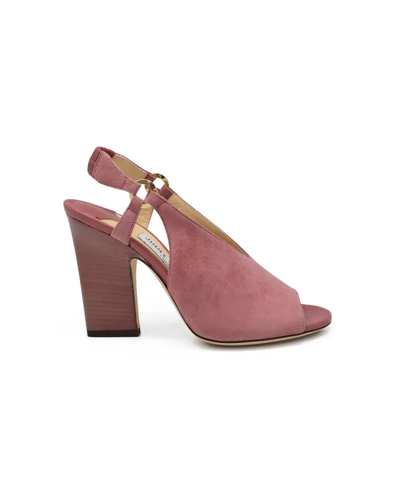 Jimmy Choo Wildleder Sandalen Pink
