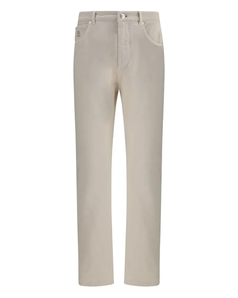 Brunello Cucinelli Leisure Fit Denim Jeans Cream