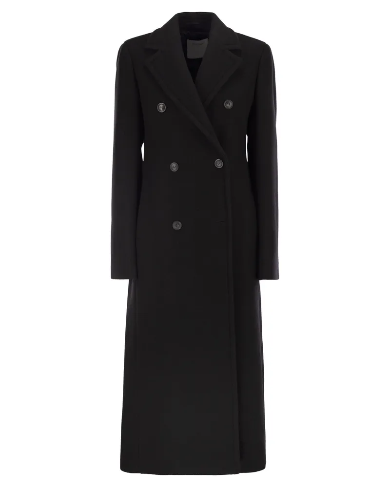 SPORTMAX Comune Double Breasted Mantel Black