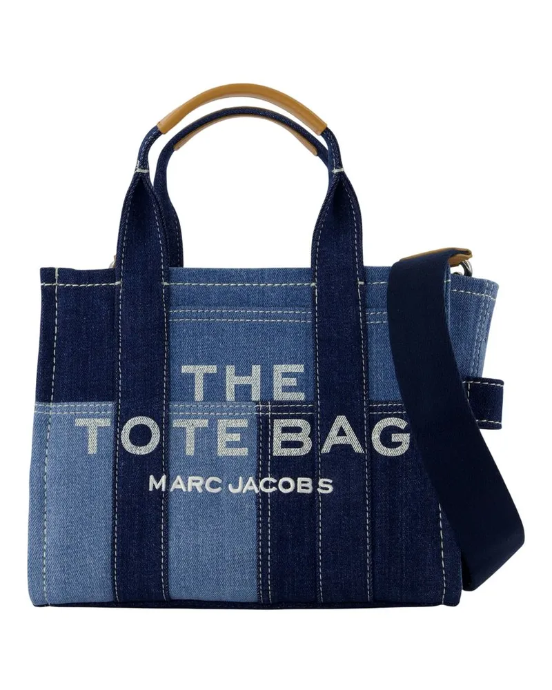 Marc Jacobs Mini -Reisende Tasche in blauer Denim -Baumwolle Blau