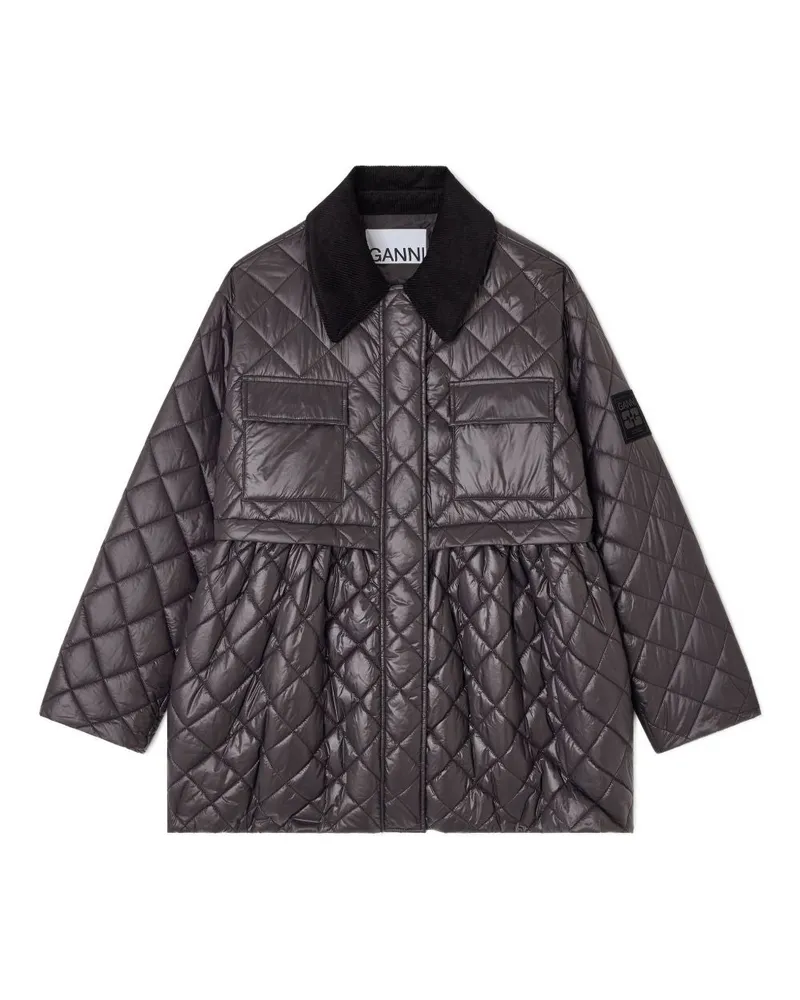Ganni Steppjacke aus recyceltem Nylon von Grey
