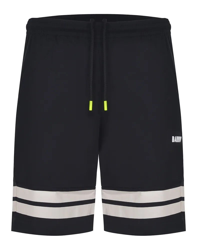 BARROW Schattenshorts aus schwarzer Baumwolle Black