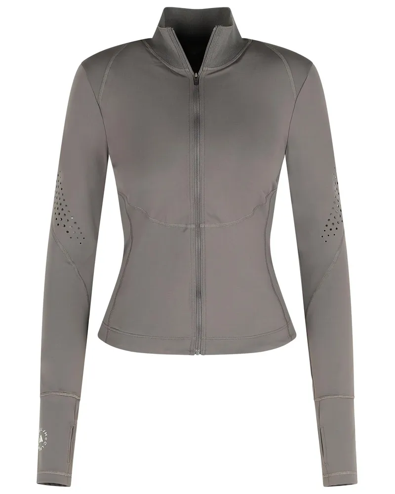 adidas Adidas von Stella McCartney 'TPR' graues Polyamid -Mischungs -Sweatshirt Grey