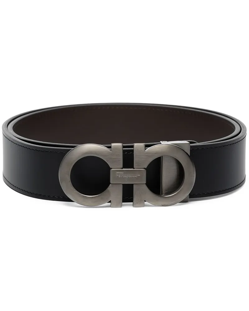 Ferragamo Gancini Ledergürtel Black