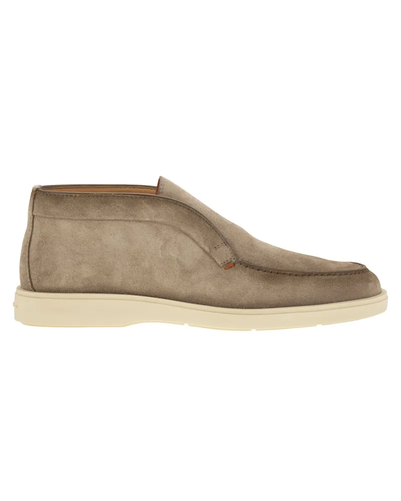 Santoni Wildleder -Wüstenstiefel Beige