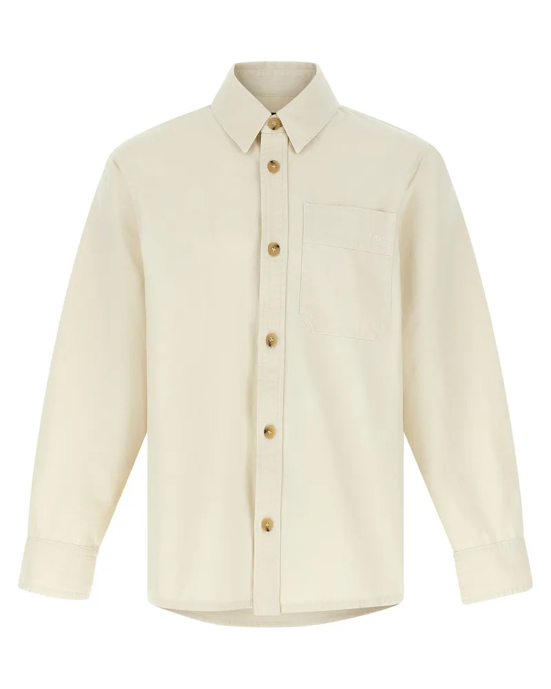 A.P.C. Logo -Stickhemd Beige