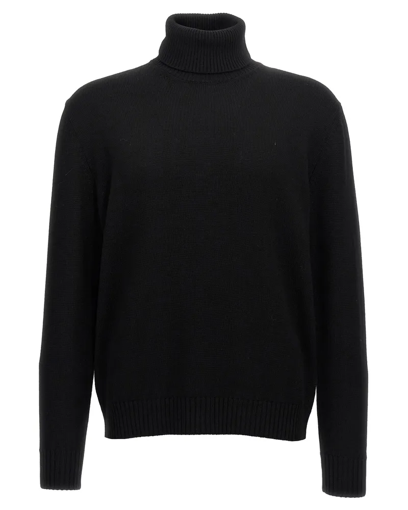 Ballantyne Woll Rollkragenpullover Black
