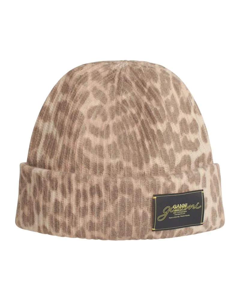 Ganni Leo' mehrfarbiger Wollmischung Misch Multicolor