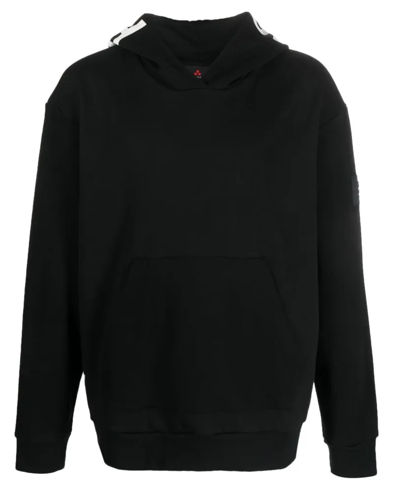 Peuterey Logo Cotton Hoodie Black