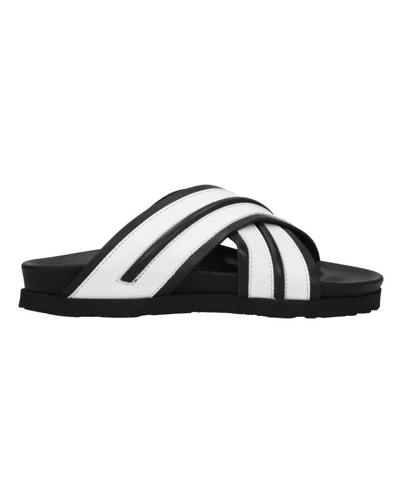 Palm Angels Hausschuhe und Clogs Damens Leder Weiß/Schwarz -