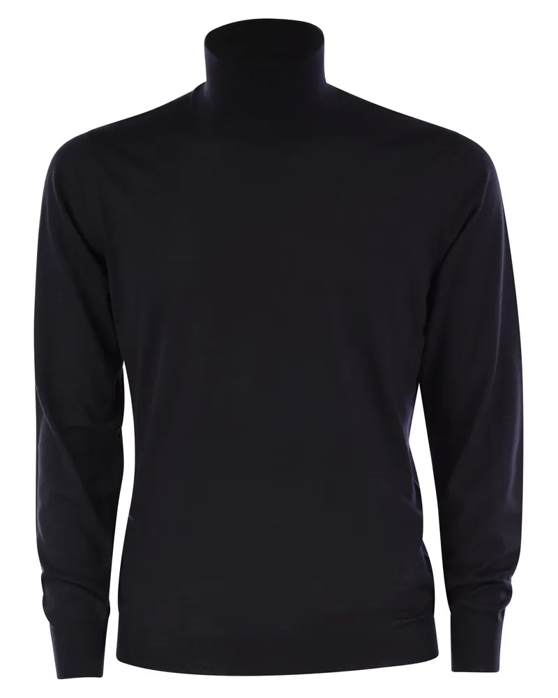 Fedeli Rollkragenpullover in Virgin Wolle Night