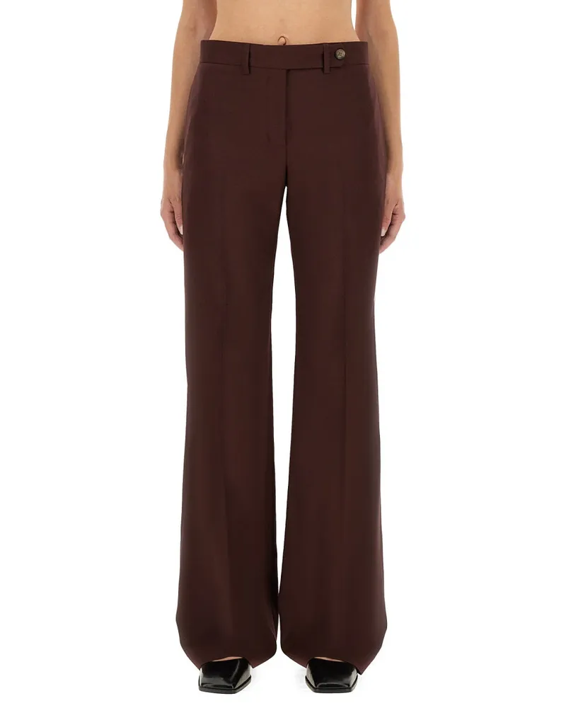 Paul Smith Wool Bootcut Hosen Bordeaux
