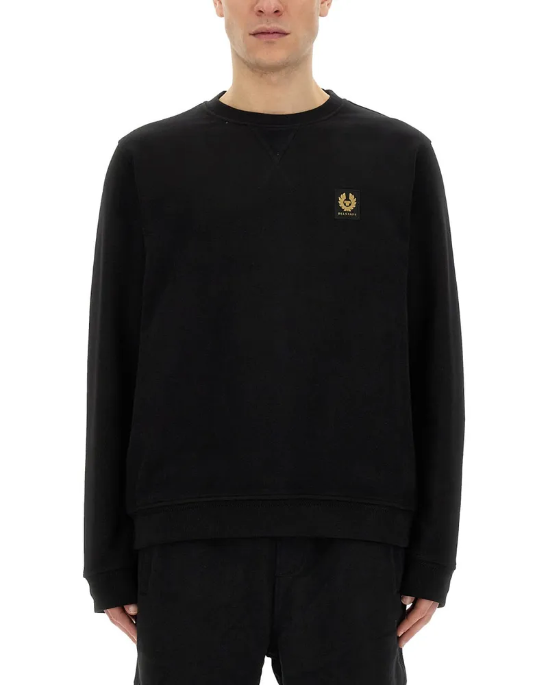 Belstaff Sweatshirt mit Logo Patch Black