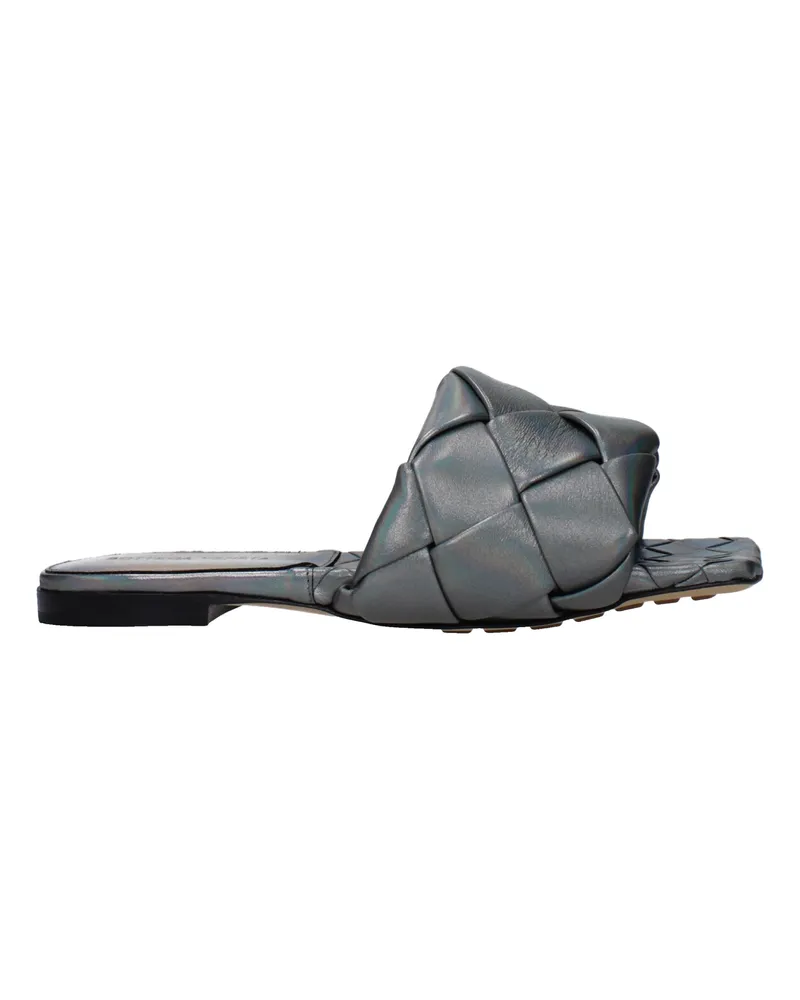 Bottega Veneta Lido Damens Sandalen und Clogs Silber/Austernleder -