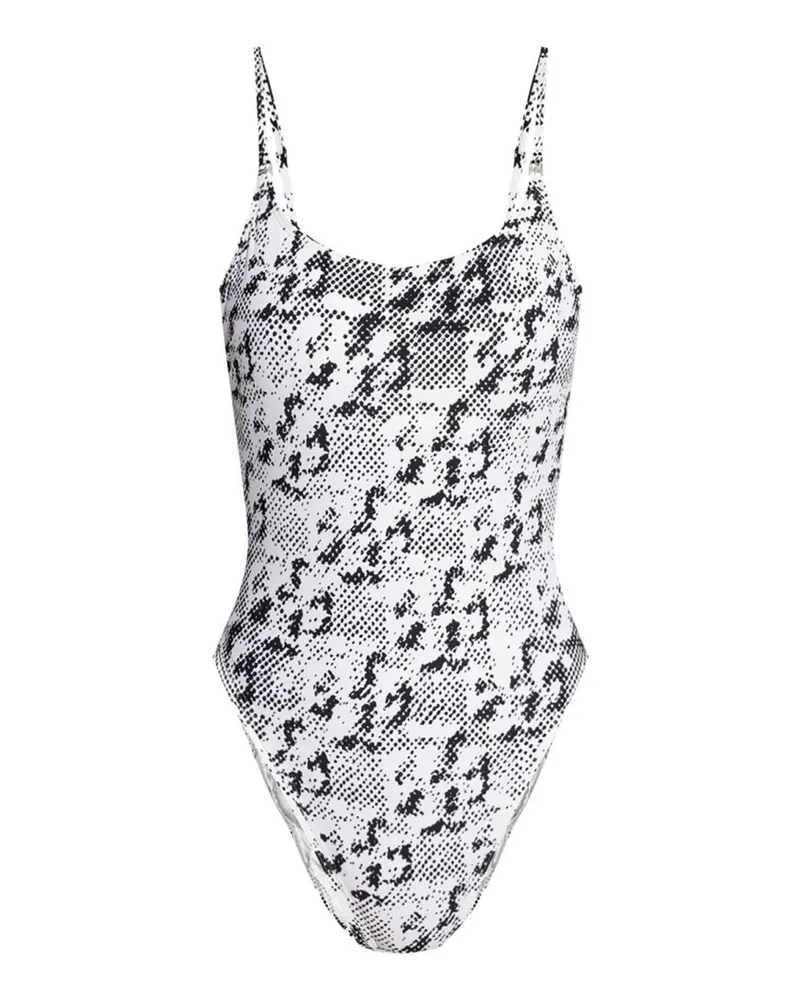 Tory Burch Gemini Link" One -Stück Badeanzug White