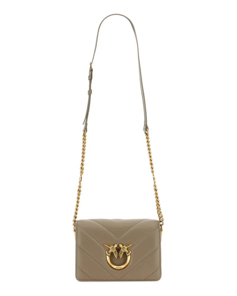 Pinko klickklick mini "love" bag Beige