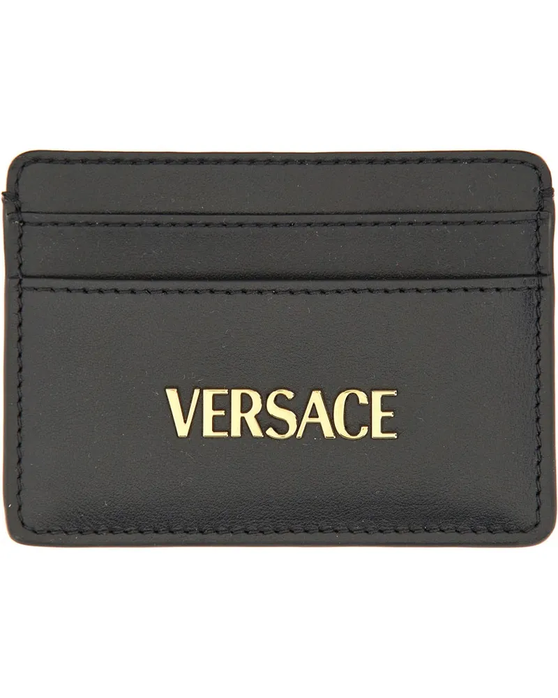 Versace Lederkartenhalter Black